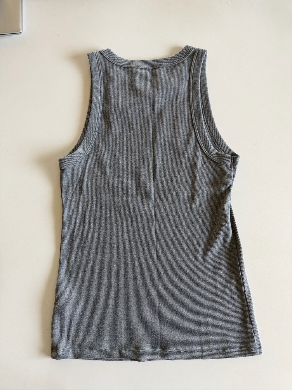 Time And True Gray Ribbed Tank Top - Picture 2 of 3